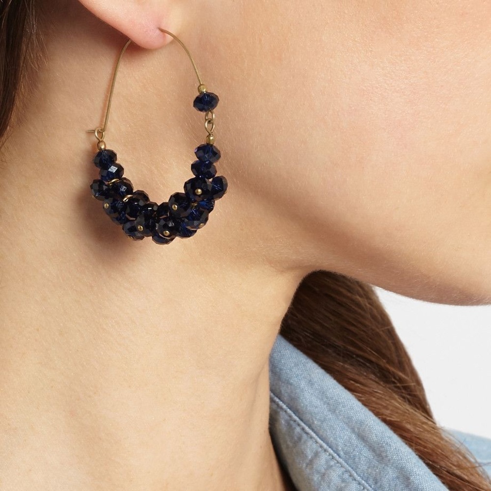 ISABEL MARANT CRYSTAL HOOPS